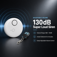 Sensor Alarm Getaran Kaca Pintu Jendela Nirkabel Dengan Siren yang Dapat Disesuaikan 0-130dB, Sensitivitas 5-Tingkat dan Bersertifikasi CE-EMC RoHS