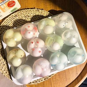 Boules anti-stress colorées ASMR à rebond lent, faites à la main, en cire craquelée, jouets à presser, anti-stress, extensibles, en vaseline - Product Image 1