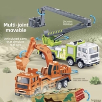 Camions jouets à friction, ensemble de véhicules de construction, excavatrice et grue sans batterie, camions d'ingénierie à inertie, bac à sable OEM