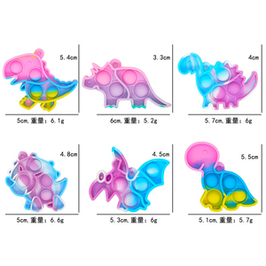 Hot Kids Porte-clés Soulagement Du Stress Silicone Mini <span class=keywords><strong>Dinosaure</strong></span> Fidget <span class=keywords><strong>Pop</strong></span> Push <span class=keywords><strong>Pop</strong></span> Bubble Itting Fidget Jouet Porte-clés <span class=keywords><strong>Dinosaure</strong></span> Popper Jouet - Product Image 3