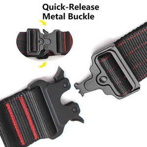 2 "de ancho acolchado resistente hebilla De Metal ponderado cinturón grande entrenamiento De Perros táctico Collar de perro para mascota grande con mango - Product Image 3