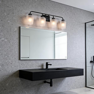 Lampes murales modernes pour salon, design et dessin lumineux, 2700K, corps en métal et verre, commande par interrupteur - Product Image 4