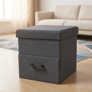 <span class=keywords><strong>Banc</strong></span> ottoman pliable en tissu moderne et contemporain <span class=keywords><strong>avec</strong></span> rangement pour le salon, meubles de maison <span class=keywords><strong>avec</strong></span> tiroirs - Product Image 4