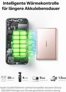 Banque d'alimentation TORRAS MiniMag pour 10000 mAh, charge rapide 22,5 W, magnétique, mince, sans fil, batterie polymère au lithium, modèle PB4A - Product Image 5