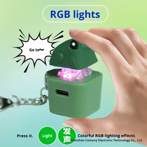 Nuovo Gioco Elettronico a Forma di Rana con Luce LED e Suono per Alleviare lo Stress, Portachiavi in Plastica Stile Rana Sonora - Product Image 2