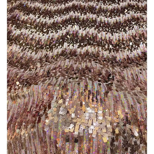 Ưa thích thêu Polyester Kích cỡ khác nhau của đầy đủ Sequins vải tuyn thêu vải cho phụ nữ may mặc - Product Image 1