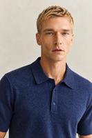 Neu Eingetroffener Slub-Baumwollmischung Kurzarm-Polo-Pullover Strickware Kurzarm-Freizeitpullover für Herren im Sommer