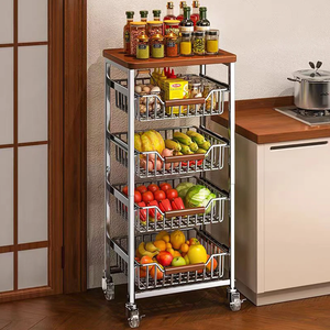 Estante de Metal giratorio de 4 pisos de 360 grados, estante de almacenamiento para sala de estar de dormitorio de varios niveles para aperitivos de frutas para uso doméstico - Product Image 6