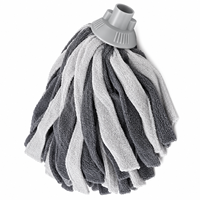 Tête de balai serpillère en microfibre absorbante sur mesure, avec raccord fileté, pour remplacement de balai humide, idéale pour l'entretien des sols durs et carrelés domestiques.