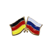 CADEAU HEUREUX Produits les plus vendus Drapeau du pays Croix nationale en métal Double drapeau Épinglette dure en émail doux Badges