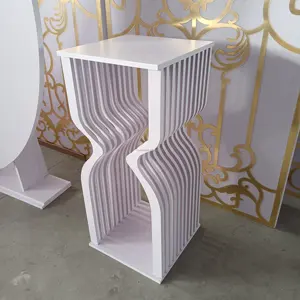 New Arrival Wedding Decoration Supplies Cake Display Pedestal Stand Pvc Acrylic Flower Desert Table Cylinder Plinth