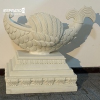 Vase en granit Villa, pot décoratif européen pour jardin marocain, fabricant d'urnes de jardin sur mesure, usine d'art classique en pierre