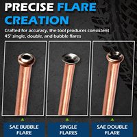 Kit d'outils de sertissage de conduites de frein 7 pièces, outil de sertissage double et à bulle SAE 3/16" 1/4", 45° °   Outil de soudure pour conduites de frein et de carburant