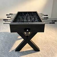 Table de baby-foot professionnelle à 8 tiges avec pieds en X, tiges en acier renforcé, poignées en bois pour la maison, le bar et la salle de jeux