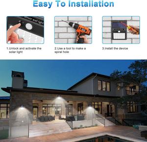 IP65 su geçirmez LED duvar lambası Mini kare güneş enerjili hareket sensörü sensör 3 mod 150 ° geniş açı ABS pil kumandalı açık hava aydınlatması ev - Product Image 6