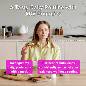 Custom Label ODM Apple Cider Vinegar Gummies Dietary <b>Supplement</b> Promote Health Metabolism and Boost Energy Levels for Adult - Product Image 3