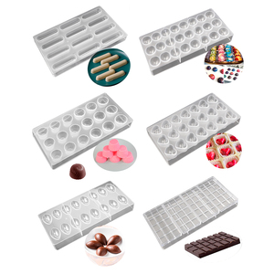 قالب شوكولاتة عالي الجودة ثلاثي الأبعاد من بلاستيك البوليسترين الشفاف، قالب حلوى على شكل قلب وبار ودائري، قوالب شوكولاتة بار، أدوات كيك وأدوات خبز - Product Image 2