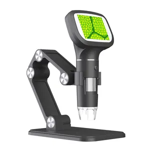 डीअरसी 1600x डिजिटल माइक्रोस्कोप एलसीडी स्क्रीन 2.4 इंच इलेक्ट्रॉन माइक्रोस्कोप के साथ
