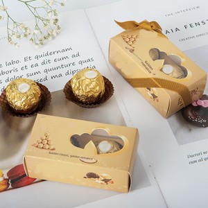 Boîte à bonbons vide en carton <span class=keywords><strong>blanc</strong></span> gaufré de qualité alimentaire <span class=keywords><strong>Ferrero</strong></span> Chocolate, 2 pièces, pour mariage, célébration, cadeau de retour, souvenir - Product Image 3