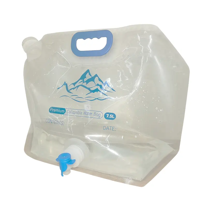 Stand up Pouch Plastic Drinking Water Bag Plastic Spout Bags Print Transparent 5L Water Bottles PE Tea Bag Packaging Beverage