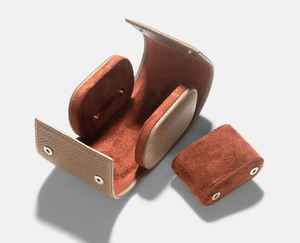 Singolo disegno del cuoio di grano superiore della vigilanza organizer box di viaggio della cassa per orologi - Product Image 5