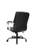 Fauteuil moderne en nylon avec pied de siège en cuir mobile-Design fixe pour le bureau