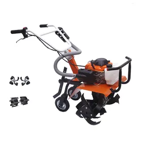 Four Stroke Gasoline Micro-Cultivator Small Arable Machine Rotary Cultivator For Agricultural Soil Turning Triple Blade