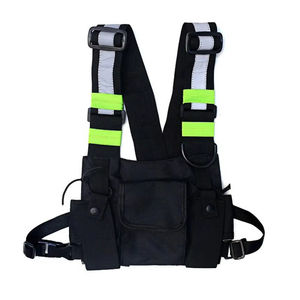 Functionele tactische borsttas voor heren, modieus <span class=keywords><strong>bullet</strong></span> hip hop <span class=keywords><strong>vest</strong></span>, streetwear tas, heuptas, unisex zwarte chest rig tas - Product Image 6