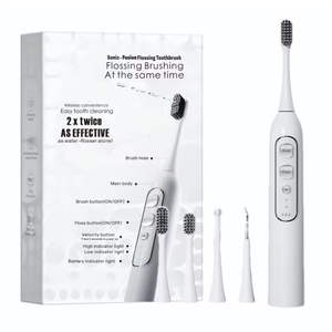 Appareil de rinçage trois-en-un Brosse à dents sonique avec lévitation magnétique ultrasonique Soies douces Étanche IPX6 Charge de type C - Product Image 3