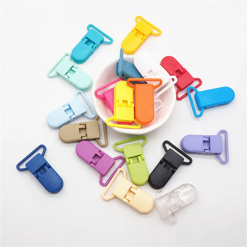 Fashion Plastic Fopspeen Clip Houder Kleurrijke Diy Hanger Craft Bijtring Accessoires Baby Dummy Clips