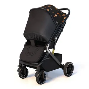 Portátil alta paisagem de luxo bidirecional implementação de um clique dobrável bebê Trolley/Pram e carrinho com quadro anti-capotamento