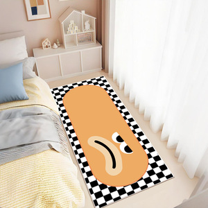 Tapis rectangulaire antidérapant en imitation cachemire pour enfants, tapis de sol pour chambre à coucher, salon, bureau, décoration de la maison - Product Image 1