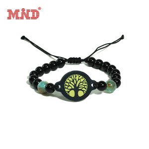 Obsidian đính cườm có thể điều chỉnh RFID NFC dây đeo cổ tay cho nam giới phụ nữ bangles - Product Image 5