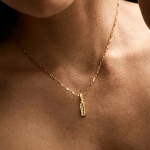 Collar con Colgante Geométrico <span class=keywords><strong>de</strong></span> Circonio, Chapado en <span class=keywords><strong>Oro</strong></span> <span class=keywords><strong>de</strong></span> <span class=keywords><strong>18k</strong></span> sobre Acero Inoxidable PVD, Joyería <span class=keywords><strong>de</strong></span> Moda para Mujer, Minimalista, Resistente al Deslustre y al Agua - Product Image 3