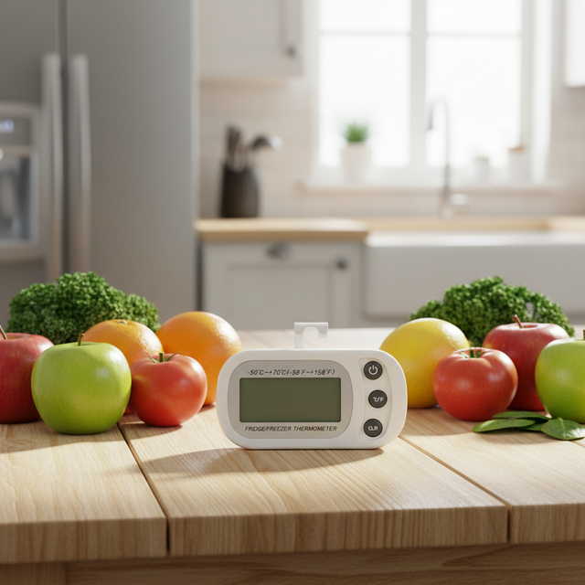 Custom Home Kitchen Use Portable Plastic High Precision Wireless Electric Digital Freezer Refrigerator Thermometer with Battery