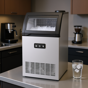 Máquina de Hielo Comercial Independiente, 130 lb/24 h, 55 Cubos, Acero Inoxidable, Control por Botones, Producción de Hielo en Cubos - Product Image 2