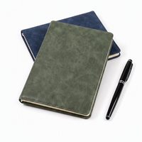 Carnet d'affaires minimaliste transfrontalier avec couverture en similicuir, impression de logo personnalisable ; Bloc-notes de bureau d'entreprise épaissi