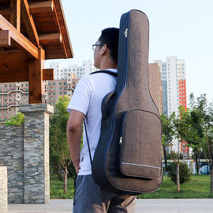 Housse de transport pour guitare <span class=keywords><strong>acoustique</strong></span> <span class=keywords><strong>Fender</strong></span>, en nylon rembourré, avec fermeture éclair, poignée confortable en deux parties, bretelles ergonomiques pour sac à dos - Product Image 5
