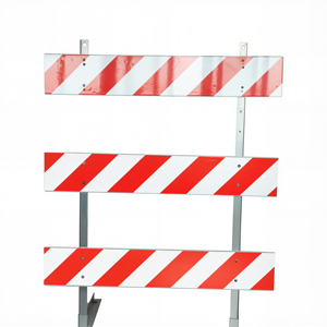 Barrière de <span class=keywords><strong>chantier</strong></span> autoportante multi-panneaux réfléchissante de 48 pouces, signalisation de signalisation routière en métal durable pour la sécurité routière - Product Image 1