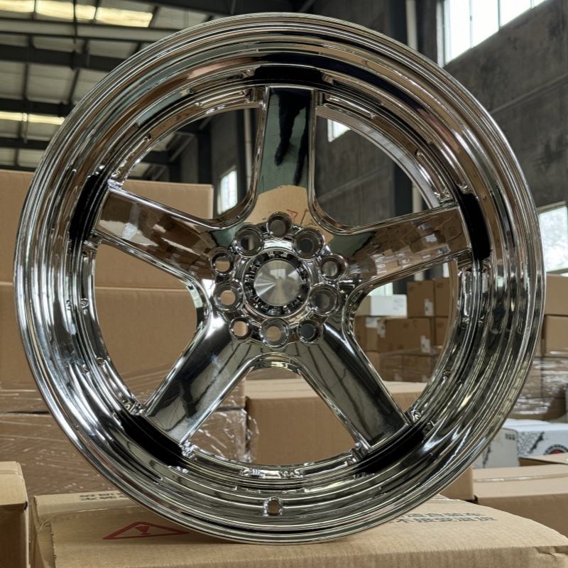 Customizable Luxury Alloy Chrome Wheels - 17 Inch Deep Concave Design