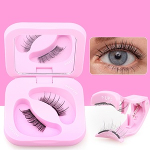 Heart Girl 2025 Newest High-end 2 Soft <b>Magnetic</b> False <b>Eyelashes</b> With Applicator Kits Magnet Full Strip Lashes Set - Product Image 1