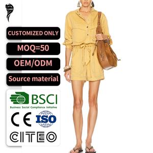 Nuevo Conjunto de Dos Piezas de Mezclilla para Mujer, Chaqueta Corta Elegante con Botones, Estilo Vintage, Lavado Ácido, y Shorts Mini - Product Image 1