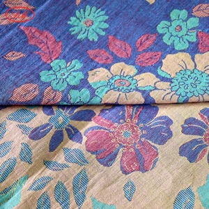 Wide Width Yarn Dyed Flower <strong>100</strong>% <strong>Cotton</strong> Jacquard Double Layer <strong>Gauze</strong> Woven Fabric for Sleepwear Dress Blouse Baby Carrier - Product Image 2