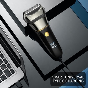 <span class=keywords><strong>Rasoir</strong></span> professionnel à feuille Machine à raser la barbe pour hommes tondeuse faciale <span class=keywords><strong>rasoir</strong></span> électrique sans fil étanche Rechargeable - Product Image 5