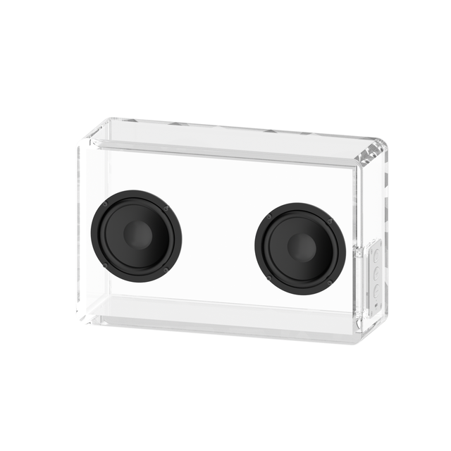 Super High Power for Bluetooth Speaker with Two Speakers Totally Transparent Design RGB LED Lighting