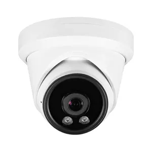 Com microfone embutido 156 graus de visão ampla 4K 8MP Turret POE IP câmera, suporte plug and play trabalhando com HIK POE NVR