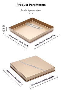 11 "<span class=keywords><strong>teglia</strong></span> quadrata 28*28cm non aderente in <span class=keywords><strong>alluminio</strong></span> quadrato dorato <span class=keywords><strong>teglia</strong></span> <span class=keywords><strong>teglia</strong></span> per torta pane stampo per <span class=keywords><strong>Pizza</strong></span> - Product Image 3
