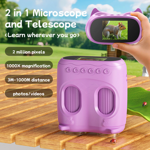 Microscopio Digitale Portatile con Schermo da 2 Pollici, Microscopio Tascabile 2in1 Telescopio e Microscopio per Bambini, Avventure all'Aperto - Product Image 2