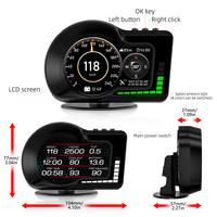 Precio de promoción Nuevo F15 HUD Universal Car GPS Auto Display Diseño moderno LCD Car Gauge para temperatura OBD2 para automóviles
