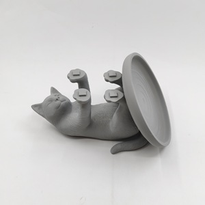 Plateau à bijoux en forme de chat mignon imprimé en 3D, organisateur de rangement de bureau, décoration animale pour la maison - Product Image 2